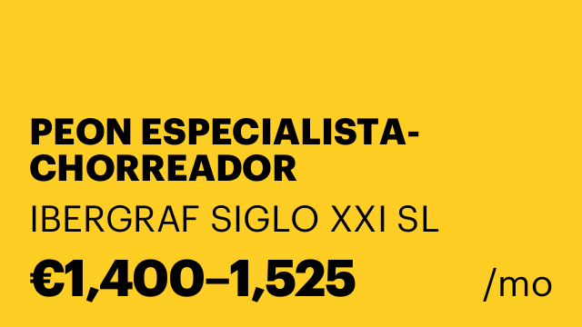 PEON ESPECIALISTA- CHORREADOR