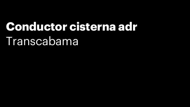Conductor cisterna adr