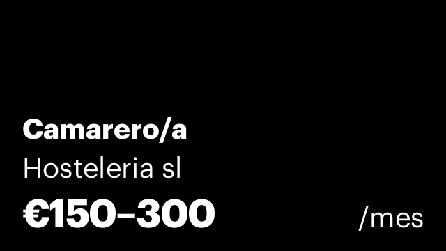 Camarero/a