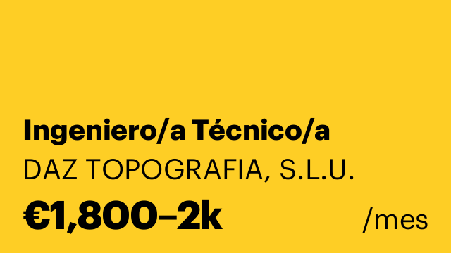 Ingeniero/a Técnico/a