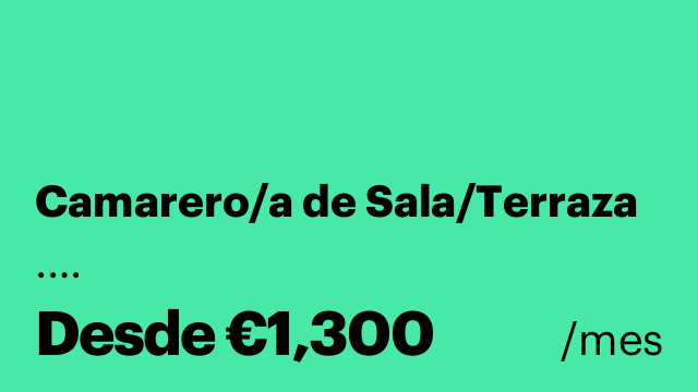 Camarero/a de Sala/Terraza