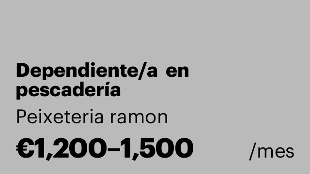 Dependiente/a  en pescadería