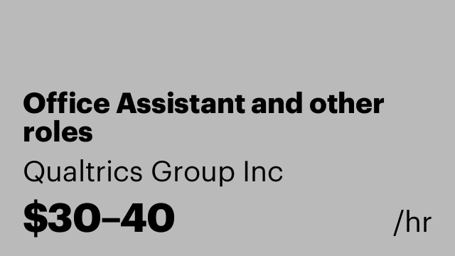 Office Assistant and other roles