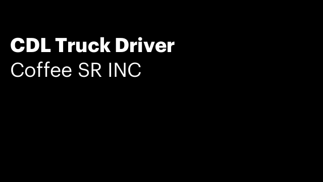 CDL Truck Driver
