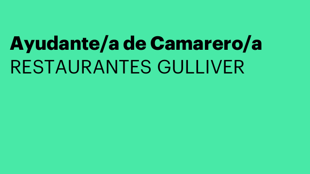 Ayudante/a de Camarero/a