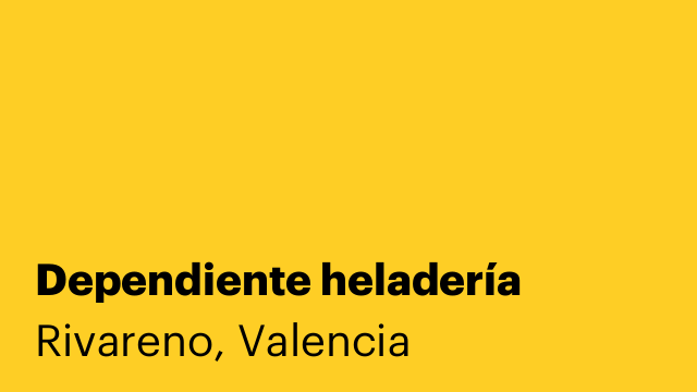 Dependiente heladería