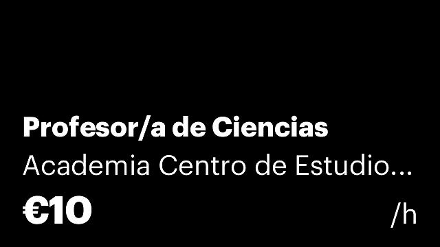Profesor/a de Ciencias