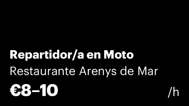 Repartidor/a en Moto