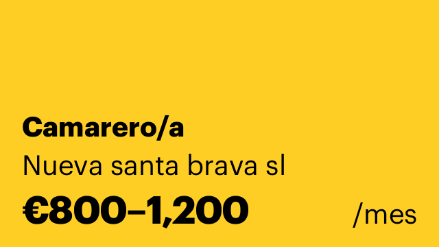 Camarero/a
