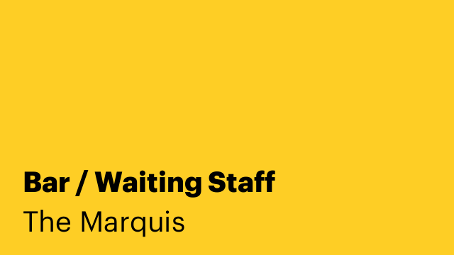 Bar / Waiting Staff