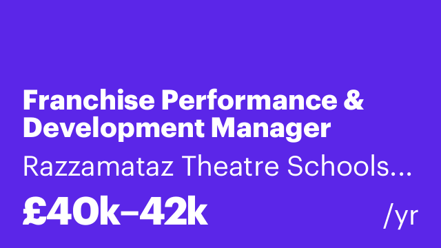 Franchise Performance & Development Manager