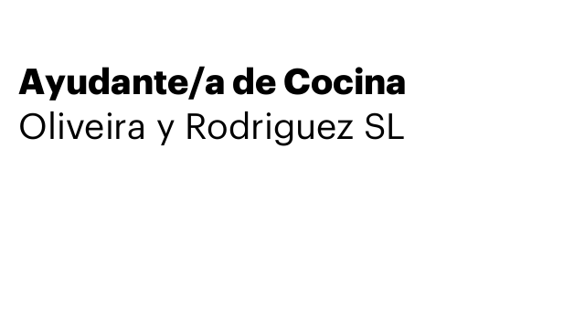 Ayudante/a de Cocina