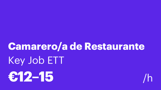 Camarero/a de Restaurante