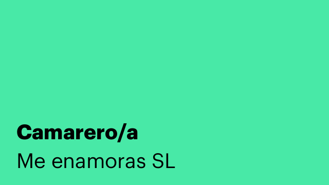 Camarero/a