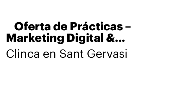 📢 Oferta de Prácticas – Marketing Digital & Audiovisuales