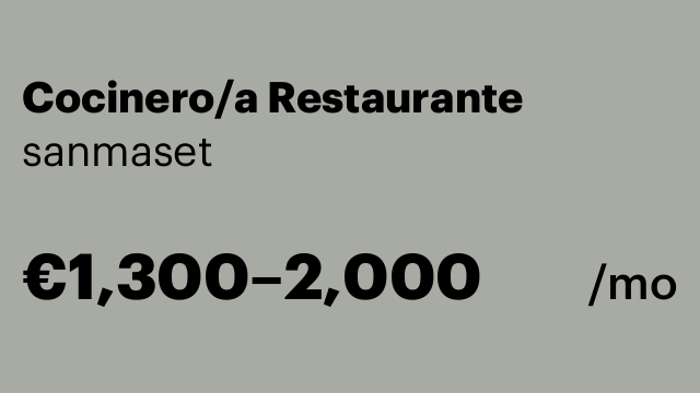 Cocinero/a Restaurante