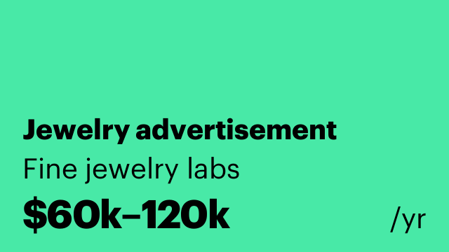 Jewelry advertisement