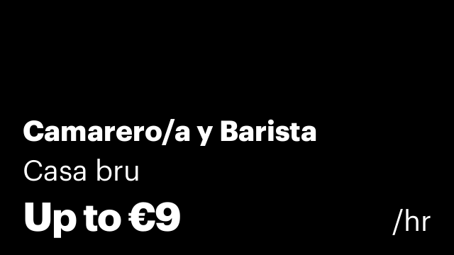 Camarero/a y Barista