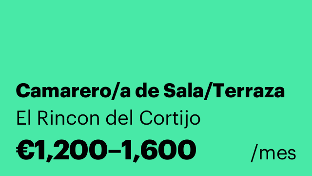 Camarero/a de Sala/Terraza