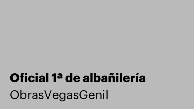 Oficial 1ª de albañilería