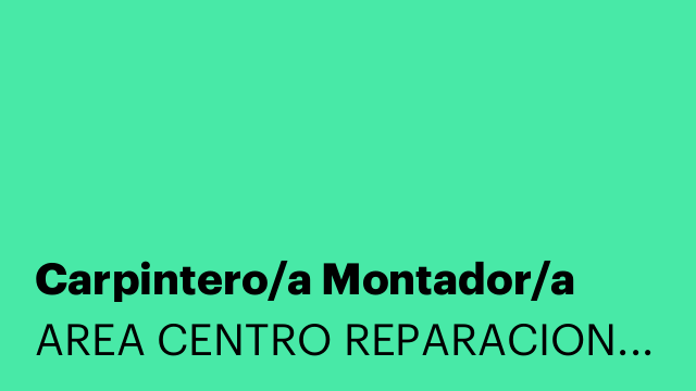 Carpintero/a Montador/a
