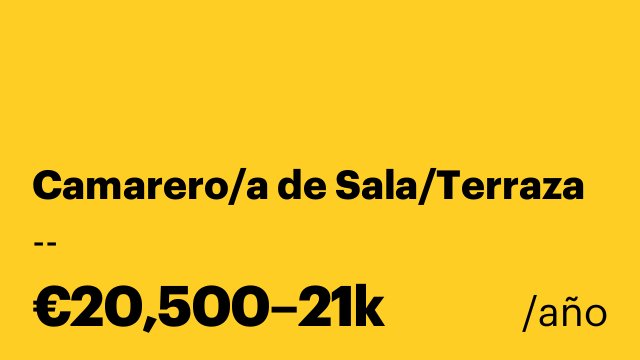 Camarero/a de Sala/Terraza