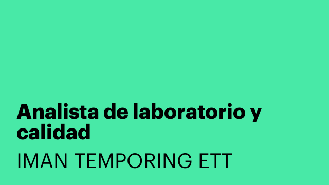 Analista de laboratorio y calidad