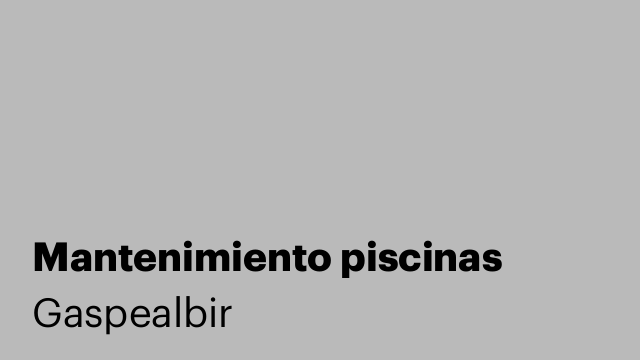 Mantenimiento piscinas