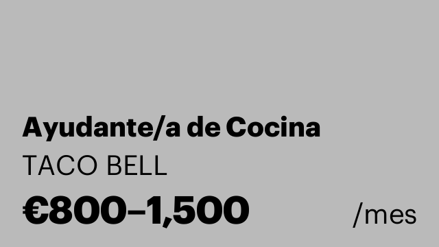 Ayudante/a de Cocina