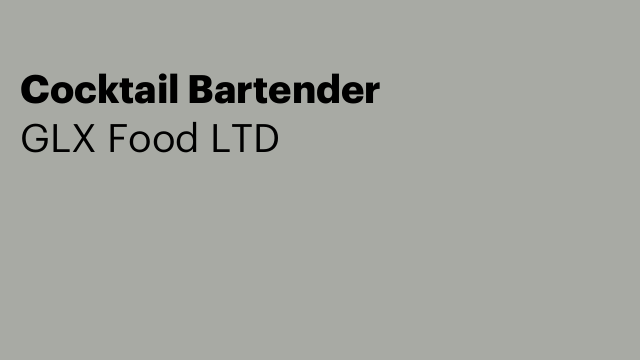 Cocktail Bartender