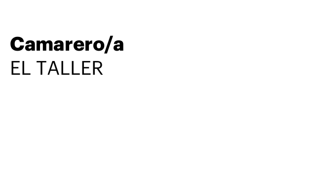 Camarero/a