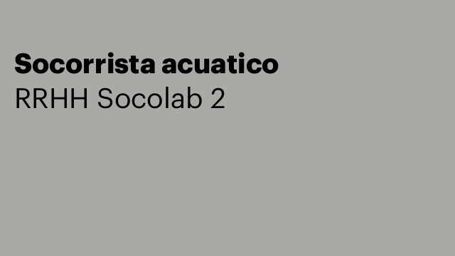 Socorrista acuatico