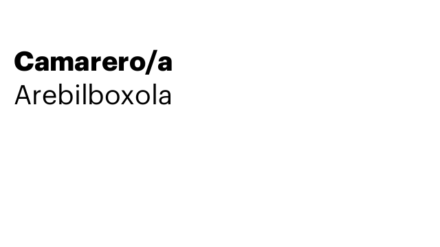 Camarero/a