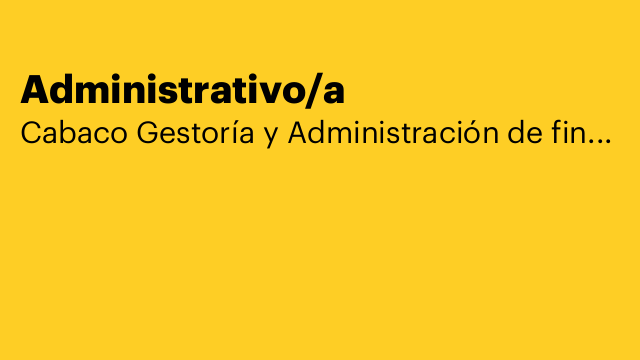 Administrativo/a