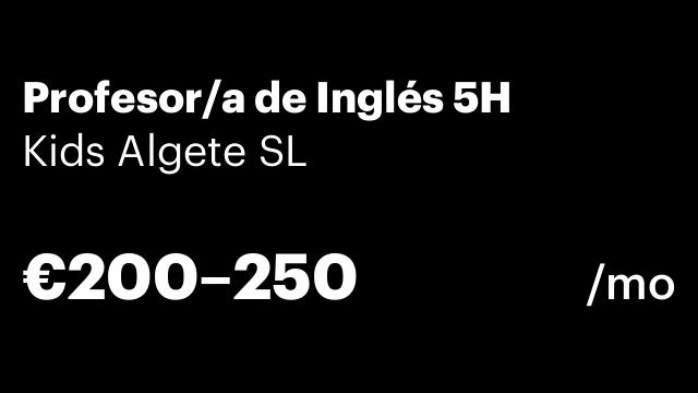 Profesor/a de Inglés 5H