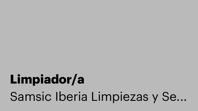 Limpiador/a
