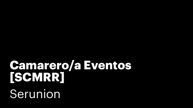 Camarero/a Eventos [SCMRR]