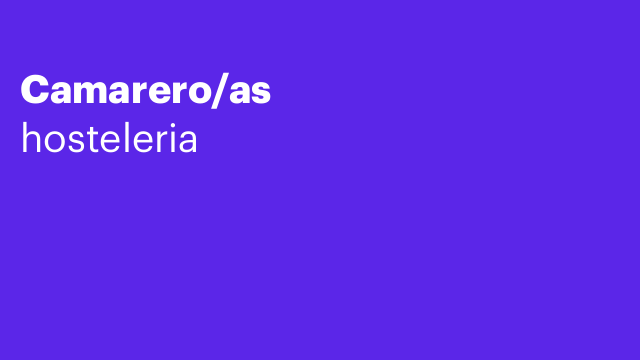 Camarero/as