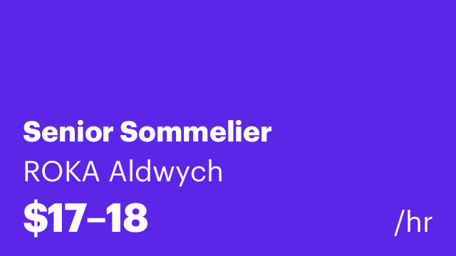 Senior Sommelier
