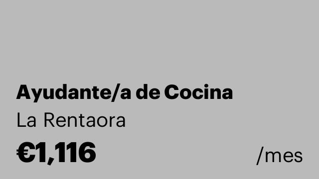 Ayudante/a de Cocina