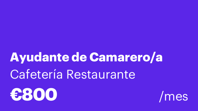 Ayudante de Camarero/a