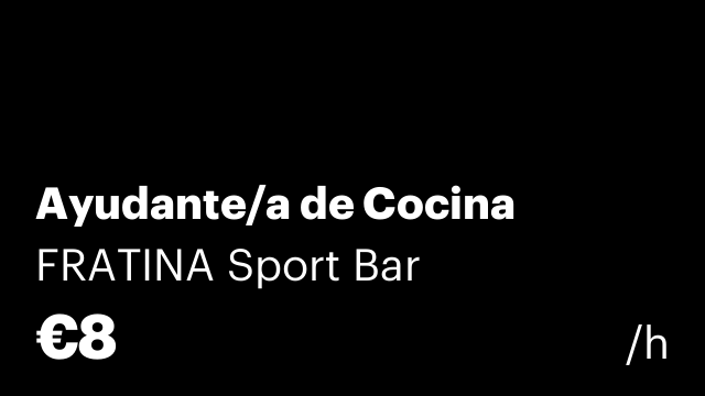 Ayudante/a de Cocina
