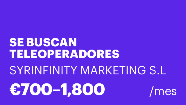 SE BUSCAN TELEOPERADORES