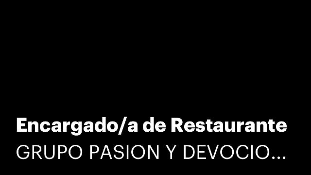 Encargado/a de Restaurante