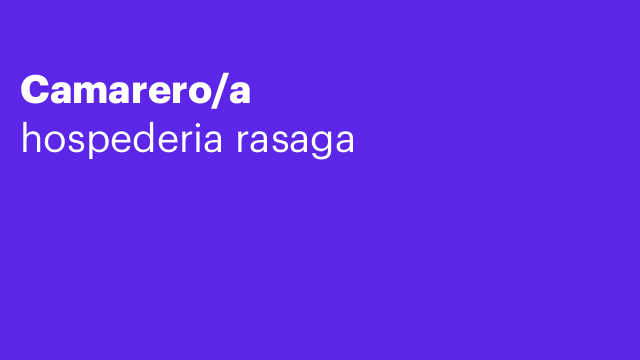 Camarero/a