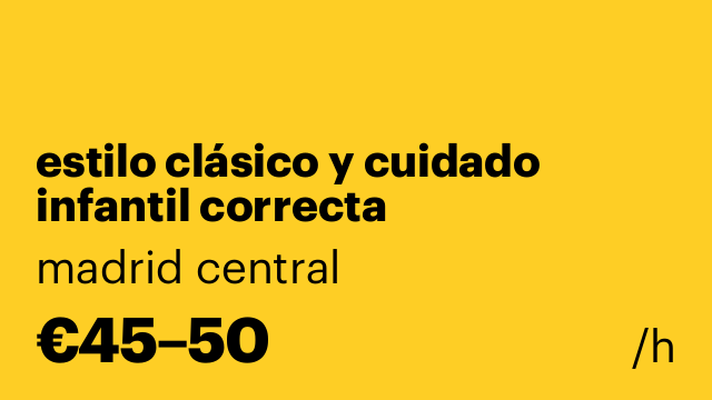 estilo clásico y cuidado infantil correcta