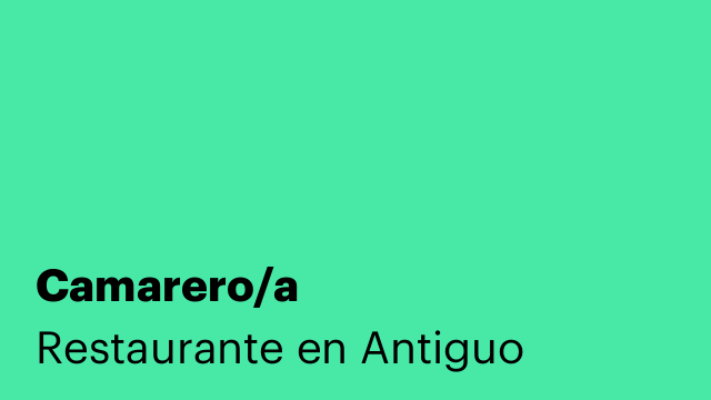 Camarero/a