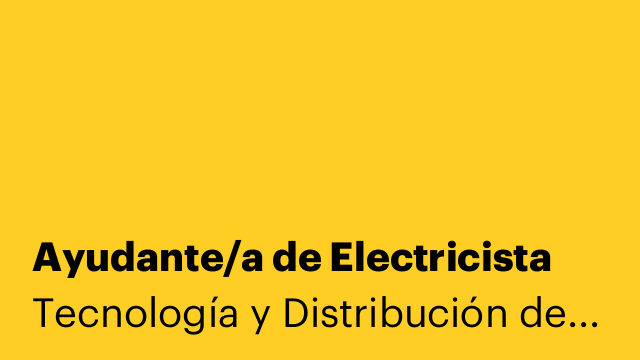 Ayudante/a de Electricista