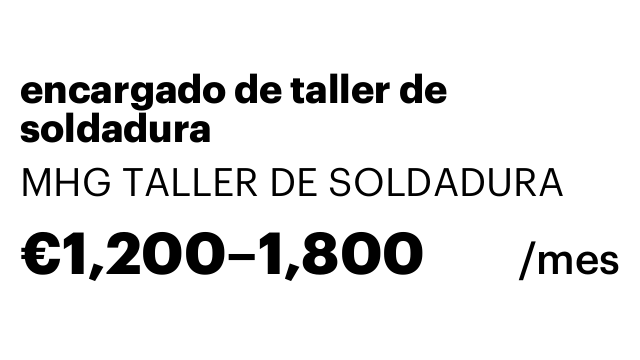 encargado de taller de soldadura