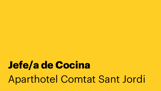 Jefe/a de Cocina